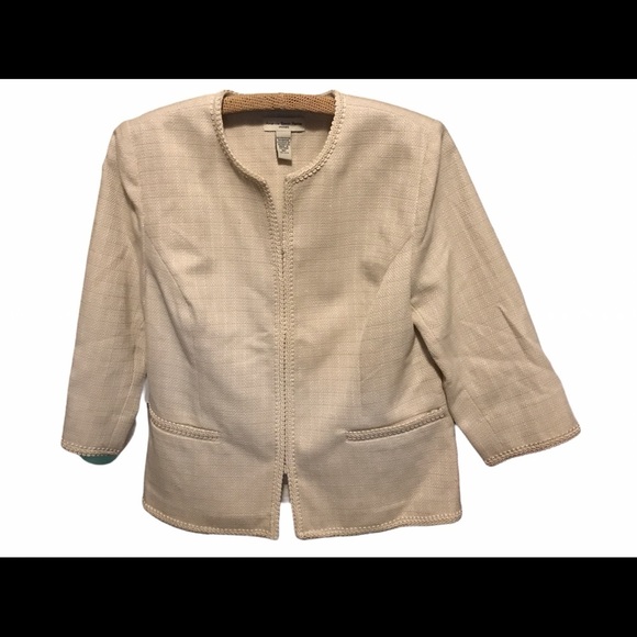 Amanda Smith Petite textured blazer3/4 sleeve 8P - Picture 1 of 9